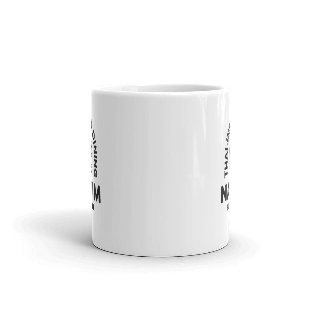 White glossy mug