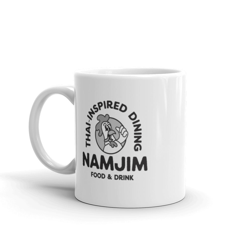 White glossy mug